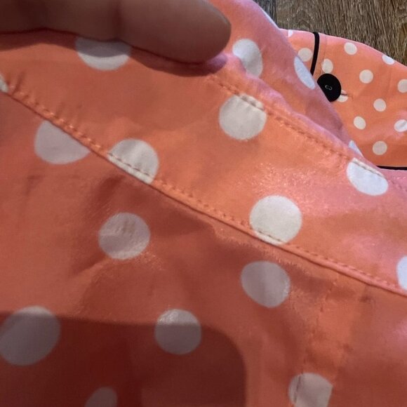 Bcbg coral polkat dot trench jacket 100% silk size 6 - Picture 9 of 12